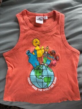 Sesame Street Cropped Cotton Tank